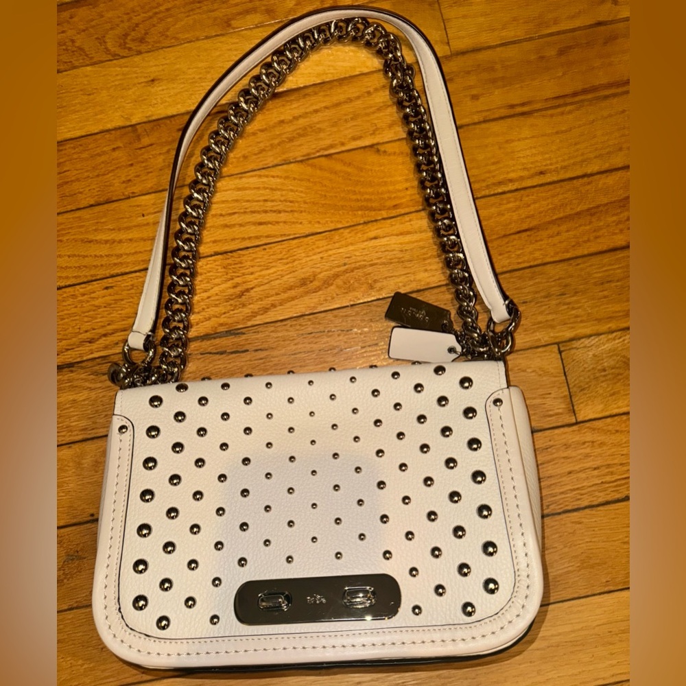 Coach White Studded Women's Bag